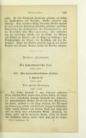 Dritter Zeitraum. Die hohenstaufische Zeit. 1138-1273