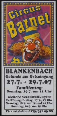 Circus Barnet, Blankenbach, 2007