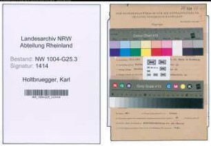 Entnazifizierung Karl Holtbruegger , geb. 13.01.1900 (Kaufmann)