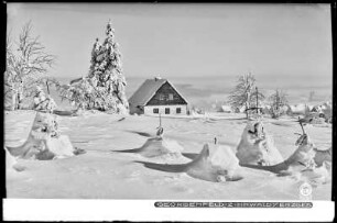 Zinnwald-Georgenfeld im Erzgebirge mit Schnee