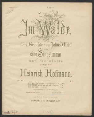 No. 1: Waldvöglein