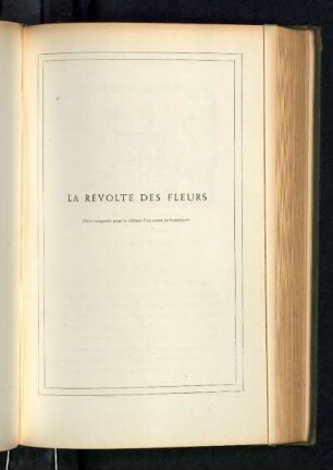 La révolte des fleur