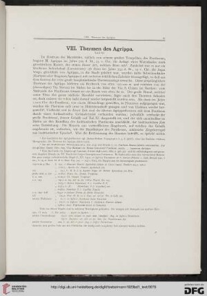 VIII: Thermen des Agrippa