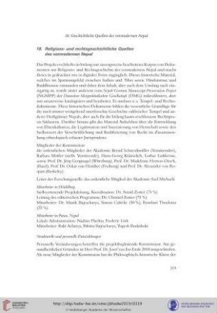 18. Religions- und rechtsgeschichtliche Quellen des vormodernen Nepal