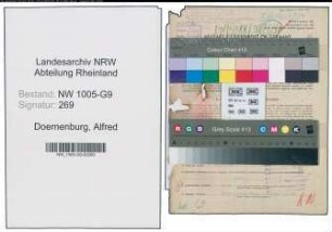 Entnazifizierung Alfred Doernenburg , geb. 12.11.1901 (Schachtmeister)