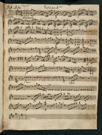 1-16, D. 1. Adv. Violino I. - D. 4. Adv. Violino I.; F. Nat. Chr. Violino I. - F. Steph.