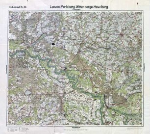 Reichskarte: Einheitsblatt 50 Lenzen-Perleberg-Wittenberge-Havelberg