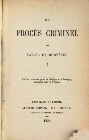 Un procès criminel, 3