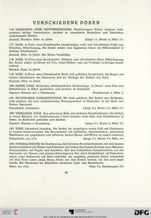 Verschiedene Dosen (Nr. 176-184)
