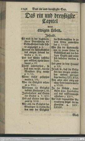 Das ein und dreyßigste Capitel vom ewigen Leben