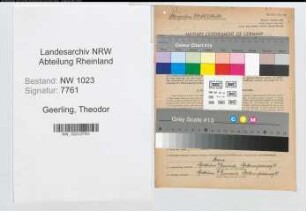 Entnazifizierung Theodor Geerling , geb. 04.03.1891 (Postbeamter)