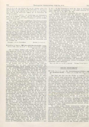 242-246 [Rezension] Hirsch, Emanuel, Die Auferstehungsgeschichten und der christliche Glaube