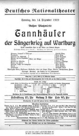 Tannhäuser und der Sängerkrieg auf Wartburg