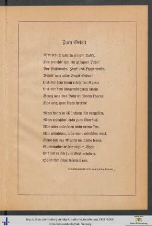 Zum Geleit.