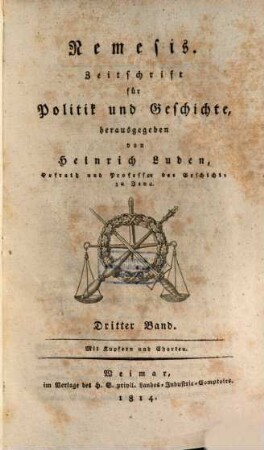 Nemesis : Zeitschrift für Politik und Geschichte, 3. 1814