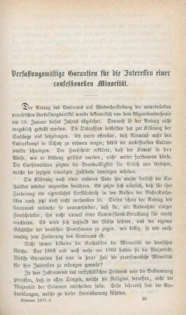 465-479 Verfassungsgemäße Garantien für die Interessen einer confessionellen Minorität