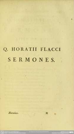 Q. Horatii Flacci Sermones