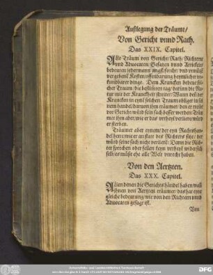 Von den Aertzten. Das XXX. Capitel.
