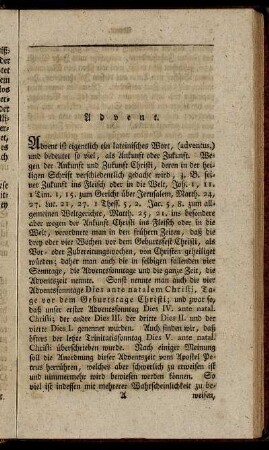 Advent. - Buß- und Bettage.