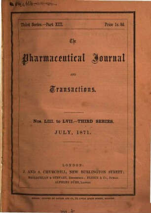 The pharmaceutical journal and transactions. 2, [a]