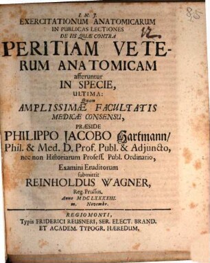 Exercitationum Anatomicarum In Publicas Lectiones De Iis, Quae Contra Peritiam Veterum Anatomicam afferuntur In Specie, 4