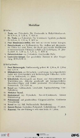 Mobiliar (Nr. 1-84)