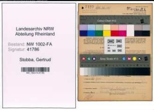 Entnazifizierung Gertrud Stobba, geb. 08.02.1894 (Kauffrau)