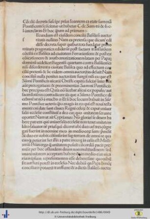 Secundum est eiusdem concilii Basilienses