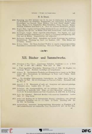 XII. Bücher- und Sammelwerke (Nr. 2065-2205)