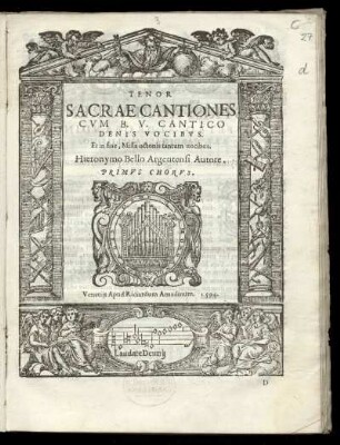Girolamo Belli: Sacrae cantiones cum B. V. cantico denis vocibus. Septimus