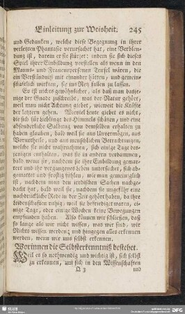 Worinnen die Selbsterkenntniß bestehet