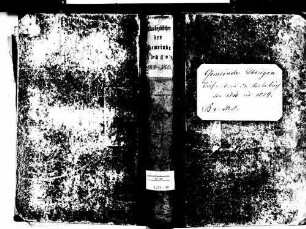 Tengen KN; Katholische Gemeinde: Standesbuch 1810-1829