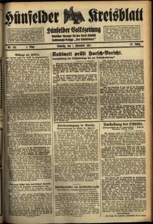 Zweite Ausgabe vom Samstag, den 07. November 1931.