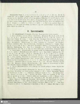 II. Unterrichtsmittel
