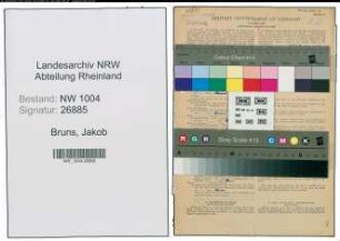 Entnazifizierung Jakob Bruns , geb. 27.11.1887 (Postbeamter)