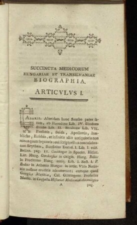 Articvlvs I. - Articulus X.