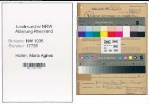 Entnazifizierung Maria Agnes Horter , geb. 24.06.1903 (Heimleiterin)