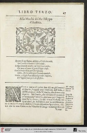 Alla Maestà del Re Filippo d'Austria