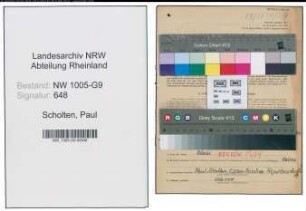 Entnazifizierung Paul Scholten , geb. 28.06.1896 (Bauunternehmer)