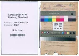 Entnazifizierung Josef Sulk , geb. 28.09.1907 (Bahninspektor)