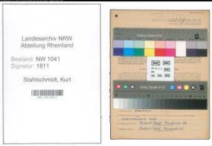Entnazifizierung Kurt Stahlschmidt , geb. 03.09.1897 (Angestellter)