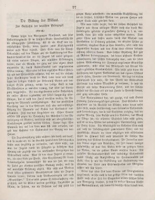 77-80 Die Bildung des Willens : zur Geschichte der deutschen Pädagogik (Schluß)