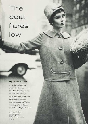 Modeaufnahme, Modell Sondra Peterson, Tearsheet (Mademoiselle)