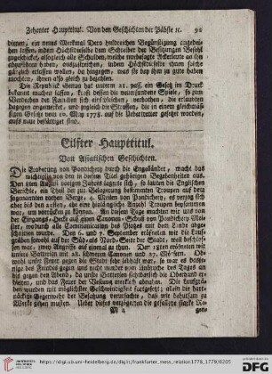 Eilfter Haupttitul: Von Asiatischen Geschichten