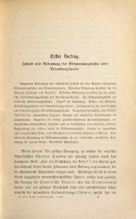 Natürliche Schöpfungsgeschichte : geimeinverständliche wissenschaftliche Vorträge über die Entwickelungslehre im Allgemeinen und diejenige von Darwin, Goethe und Lamarck im Besonderen
