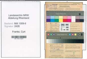 Entnazifizierung Curt Franke , geb. 21.04.1913 (Kaufmann)