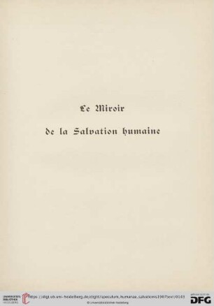 Le Miroir de la Salvation humaine