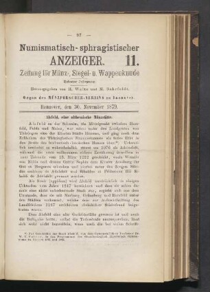 11. 30. November 1879