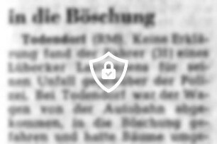 Von der Autobahn in die Böschung