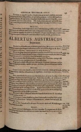 Albertus Austriacus Imperator.